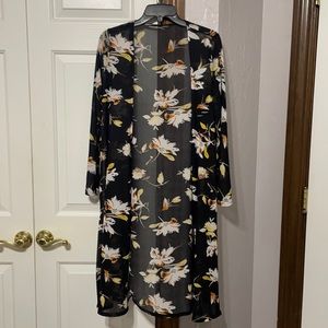 Mesh flower cardigan